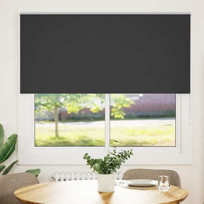 vidaXL - Rolgordijn - verduisterend - 145x130 - cm - stofbreedte - 141,6 - cm - zwart
