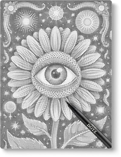 Zonnebloem Oog | Dot painting | 30x40cm | Dot painting | Oh My Dotz | Dots stippen | Diamond painting & Schilderen op nummer alternatief | Happy hobby