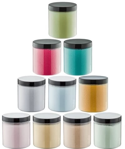 Scrubzout - 300 gram - set van 10 verschillende geuren - Zwarte Deksel - Rozen, Vanille, Amandel, Eucalyptus, Lavendel, Opium, Appel-Kaneel, Fruity Melon, Hamam en Zen Moment - Hydraterende Lichaamsscrub - Cadeau