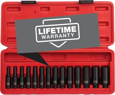 Dopsleutel Set - Metrische Doppen - Automotive Reparatie - Magnetische Grip - 14 Delig - Zilver