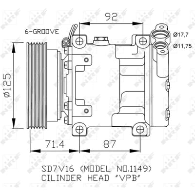 Compressor airconditioning NRF 32267