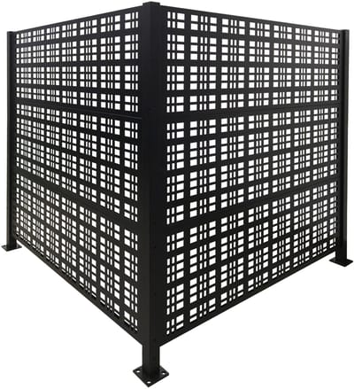 afvalcontainerbekleding - Square - zwart - 240x120x4 cm - geschikt voor afvalcontainers
