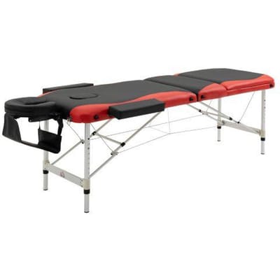 HOMCOM Lit de massage pliant réglable en hauteur avec appui-tête 215 x 60 x 61-84 cm