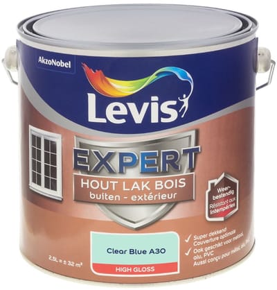 Levis - Expert Hout Lak Buiten High Gloss Mix - Clear Blue A30 - Mengverf - 2,5 L