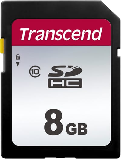 Transcend Premium 300S SDHC-kaart 8 GB – Class 10, UHS-I, UHS-Class 1