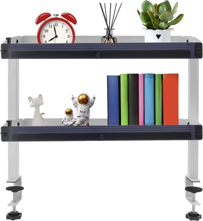Bureau organizer - Tafelrek - Opgeruimd werken - Klembaar ontwerp - 44 x 39 x 153 cm - Wit