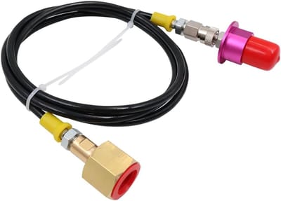 Cylinder Quick Connect Adapter - Soft Drink Dispenser Connection Hose Adapter - 1.5m CO2 Adapter High Pressure Hose - CO2 Tank Adapter Hose Set - Compatibel met Duo/Terra/Art