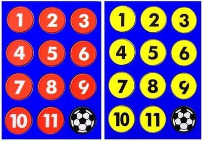 Sportec platte magneten voor magnetisch coach/tactiekbord - voetbal - 24 Stuks