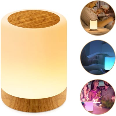 LED Nachtlampje - Nachtlamp Met Aanraakbediening - Baby Tafellamp - Dimbaar - 10 Kleuren 4 Lichtstanden - LED-Lamp Met Timer Voor Kinderkamer/Babykamer
