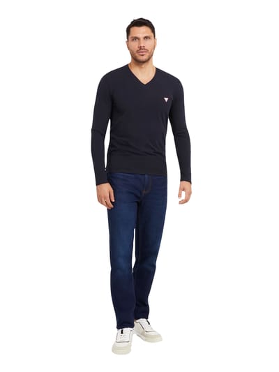 T-shirt met lange mouwen en v-hals Guess Core