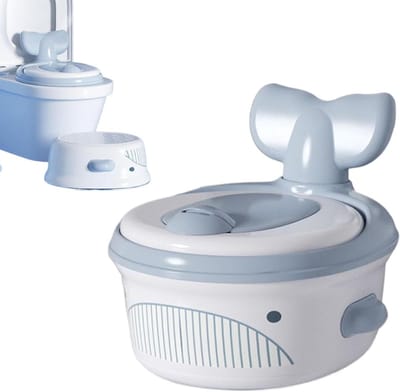 Kinder Toiletje - Zindelijkheidstrainer - Zindelijkheidstraining - Antislip Bodem - 6 Maanden tot 6 Jaar - Walvis
