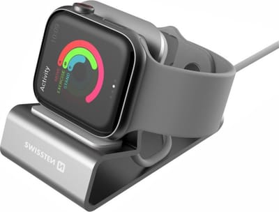Swissten Aluminium standaard - Geschikt voor Apple Watch Series 1 t/m 9 - Zilver