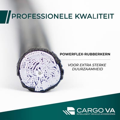 Rubberen Spantouw - Expander touw - Lading Vastzetten - Hoge Rekbaarheid - 10 mm x 20 m - Zwart
