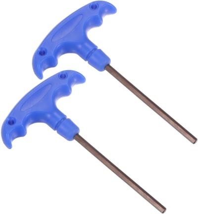 Dailygoods - T-handvat inbussleutel, H4 4 mm Hex, S2 staal metrische T-sleutel - (Toepassingen: voor basic huisreparatie en mechanisch onderhoud), 2-delig