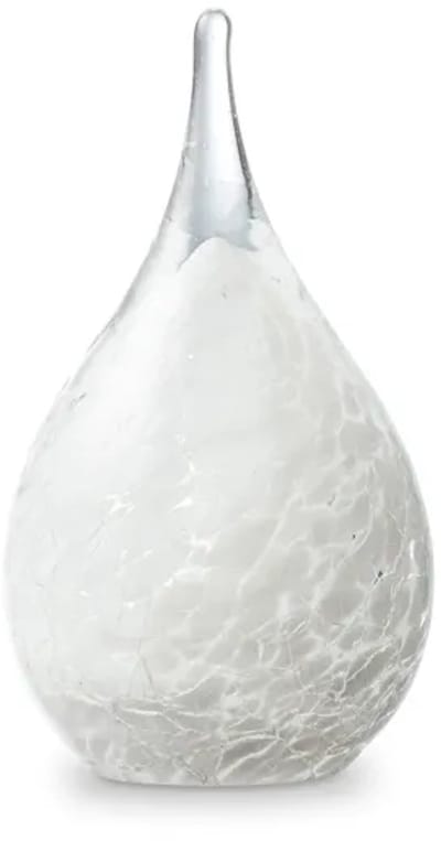 Druppel small krakele white,mini urn,glas 50 ml inhoud