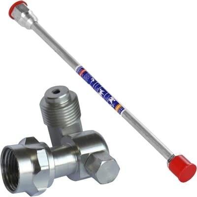 Airless spuitpistool tip verlengstuk 38 cm met draaikoppeling en 7/8 inch schroefdraad voor verfspuiten en precisiewerk
