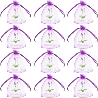 Lege Geurzakjes - Aromatherapie Zakjes - Opbergen & Verfrissen - Trekkoord Sluiting - 9x7 cm - Paars
