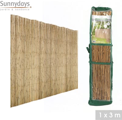Sunnydays Rietscherm/rietmat - L300 x H100 cm - bruin - tuinscherm/schutting