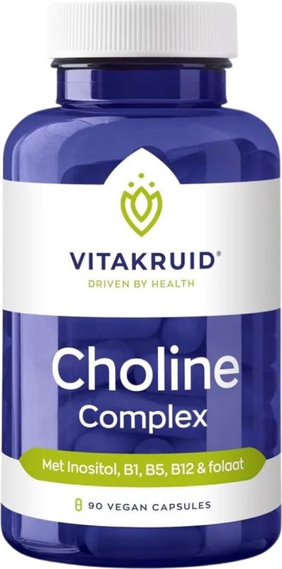 Vitakruid Choline Complex met Inositol, B1, B5, B12 & Folaat 90 Vegetarische capsules