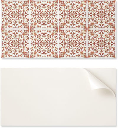 Bedrukt vinylpaneel - Slaapkamerdecoratie 100x50 cm Sierlijk bloemenpatroon