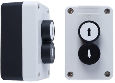 Op en neer drukknop schakelaar voor garagedeuren en kranen met IP65 bescherming