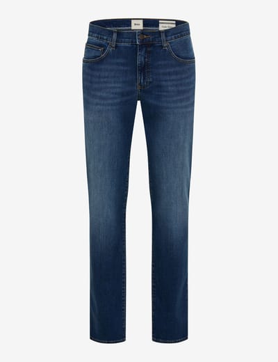 Brax Heren Jeans  Style CADIZ DARK BLUE USED, denim blauw regular, maat 33/32
