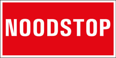 Brandbestrijding noodstop bord 300 x 150 mm