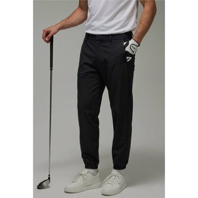 Actieve Regular Fit Golfjoggingbroek Met Boordjes | Black | Size XS