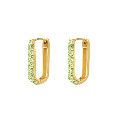 Flawless Shimmer Spark Oorbellen Large - Groen