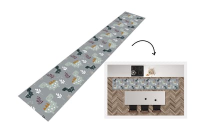 Keukenloper - Loper keuken - Patronen - Jongens - Kinderen - Dinosaurus - 300x50 cm - Keukenloper vinyl