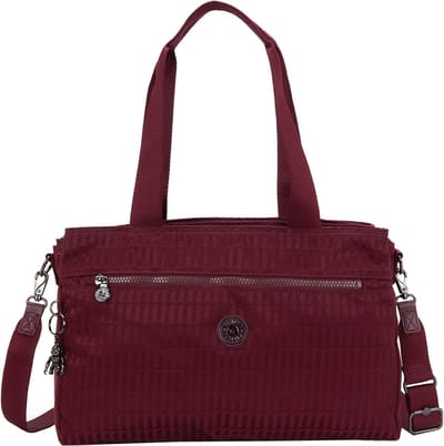 Kipling Elysia Work S e jq maroon tile jacquard