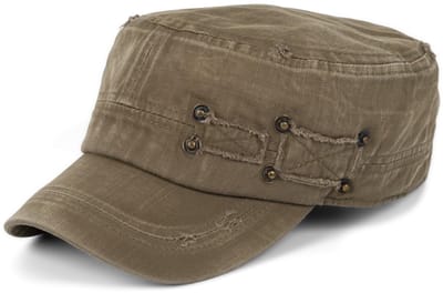 styleBREAKER Militaire pet in gewassen, gebruikte look, vintage, verstelbaar, uniseks 04023011