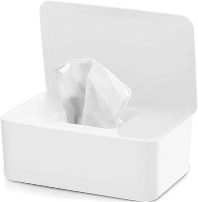 Doekjeshouder - Wipe Box - Georganiseerd verschonen - Stijlvol design - 18.5 x 12 x 7 cm - Wit