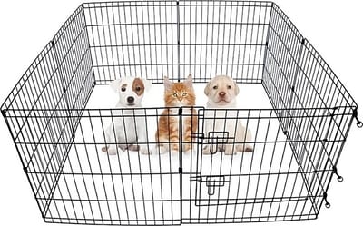 MaxxPet Konijnenren - Puppyren - puppykennel- puppy box - opvouwbaar - knaagdieren ren - dierenren 76x61cm - 8 delig