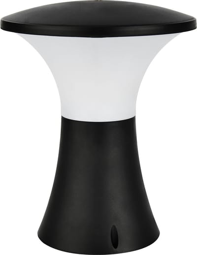 Staande Buitenlamp - Sokkellamp - Papatyana 1 - E27 Fitting - Rond - Zwart