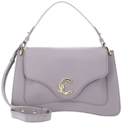 COCCINELLE Leren schoudertas handtas C-Me Grained Leather Handbag Oyster mauve