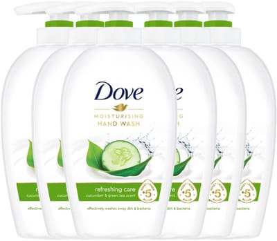 Dove Moisturising Hand Wash – Refreshing Care – 250 ml – 6-pack – Voordeelverpakking