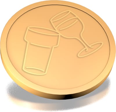 CombiCraft Reliëfmunten bier en wijn beige - 250 stuks