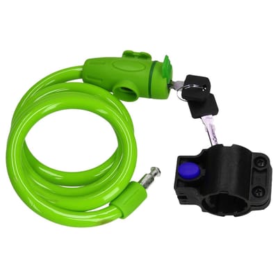 Staalkabelslot voor de Fiets met Beschermend omhulsel Groen – 16x11cm | Bescherming | Fietsslot | Kettingslot
