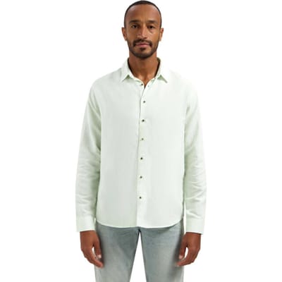 No Excess Shirt with linen seagreen