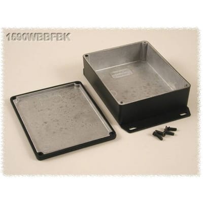 Hammond Electronics 1590WBBSFBK Universele behuizing 120 x 94 x 42 Aluminium Zwart 1 stuk(s)