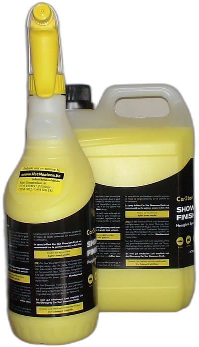 Car Star - hoogglansspray - showroom finish - glansspray-Spraywax - glans en lak herstellend - TOTAAL 3 LITER- opspuiten droog wrijven en een mooie hoogglans verschijnt.