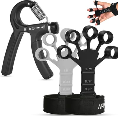 Grip Strength Trainer Set voor Verbeterde Handkracht, Verstelbare Grip Booster van 10-50kg voor Sport en Revalidatie