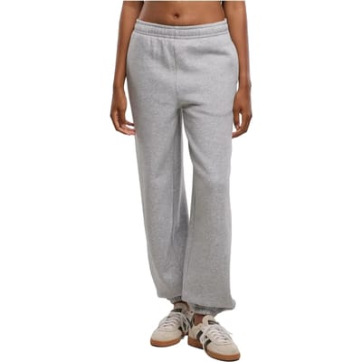 Urban Classics - Fluffy Dames joggingbroek - XS - Grijs