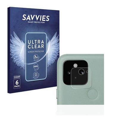 Savvies - Screenprotector voor Google Pixel 5 (ALLEEN Camera Lens) - Folie Beschermfolie transparant 6 Stuks