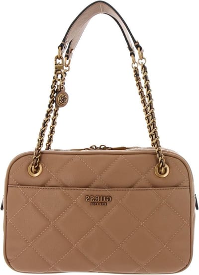 Schoudertas - Dames tas - Dagelijks gebruik - Met charm - 30 cm breed - Beige