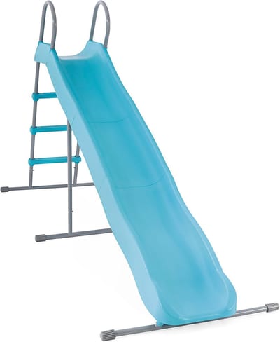 Tuin Glijbaan - Kinder Speeltoestel - Buiten Spelen - Robuust Stalen Frame - 251 x 215 x 147 cm - Lichtblauw