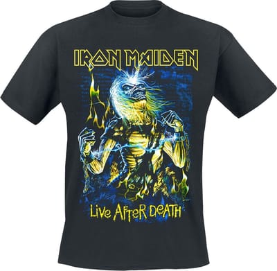 Iron Maiden T-shirt - Live After Death - S tot 4XL - voor Mannen - zwart