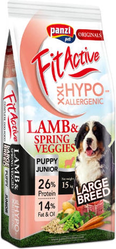 Fit Active Puppy/junior - Hypoallergeen hondenvoer - Hondenbrokken voor pups tot 1 jaar - Grote rassen - 15kg