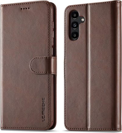 LC.IMEEKE Hoesje - Geschikt voor Samsung Galaxy A05s Hoesje - LC.IMEEKE Luxe Book Case - Donkerbruin
